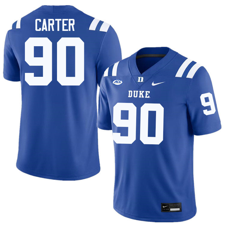 DeWayne Carter Duke Jersey,Duke Blue Devils #90 DeWayne Carter Jersey Youth College-Blue